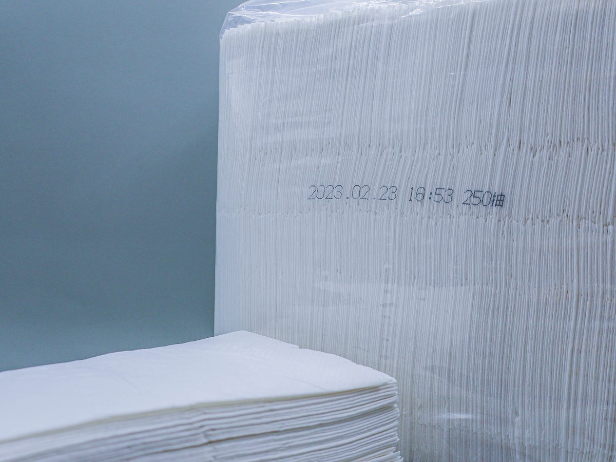 Stacks of 2-ply dinner napkins